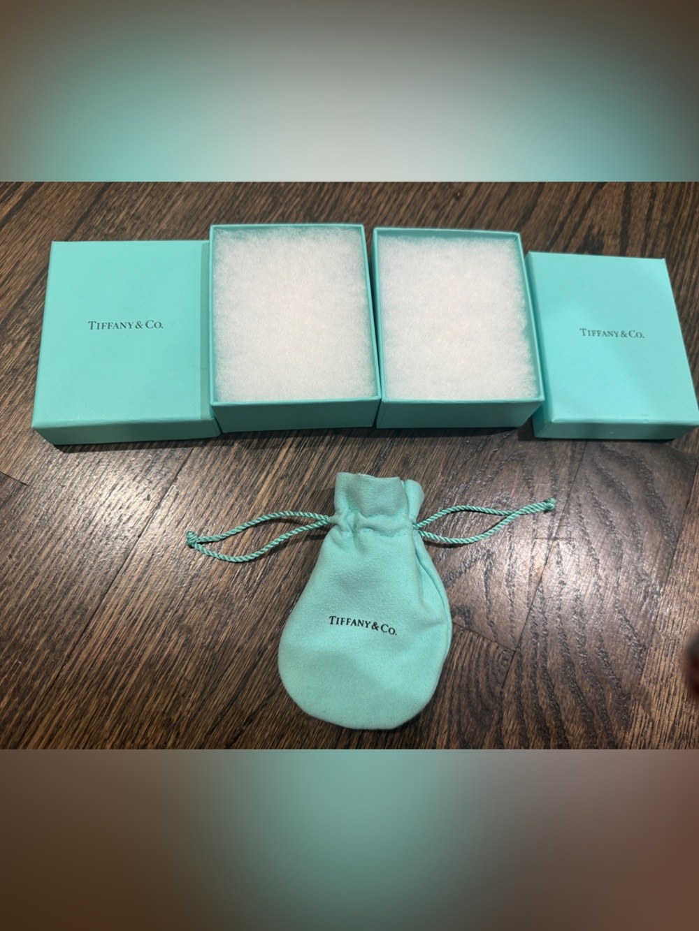 2 Tiffany & Co. Jewelry Boxes and Drawstring Pouch - Picture 3 of 6